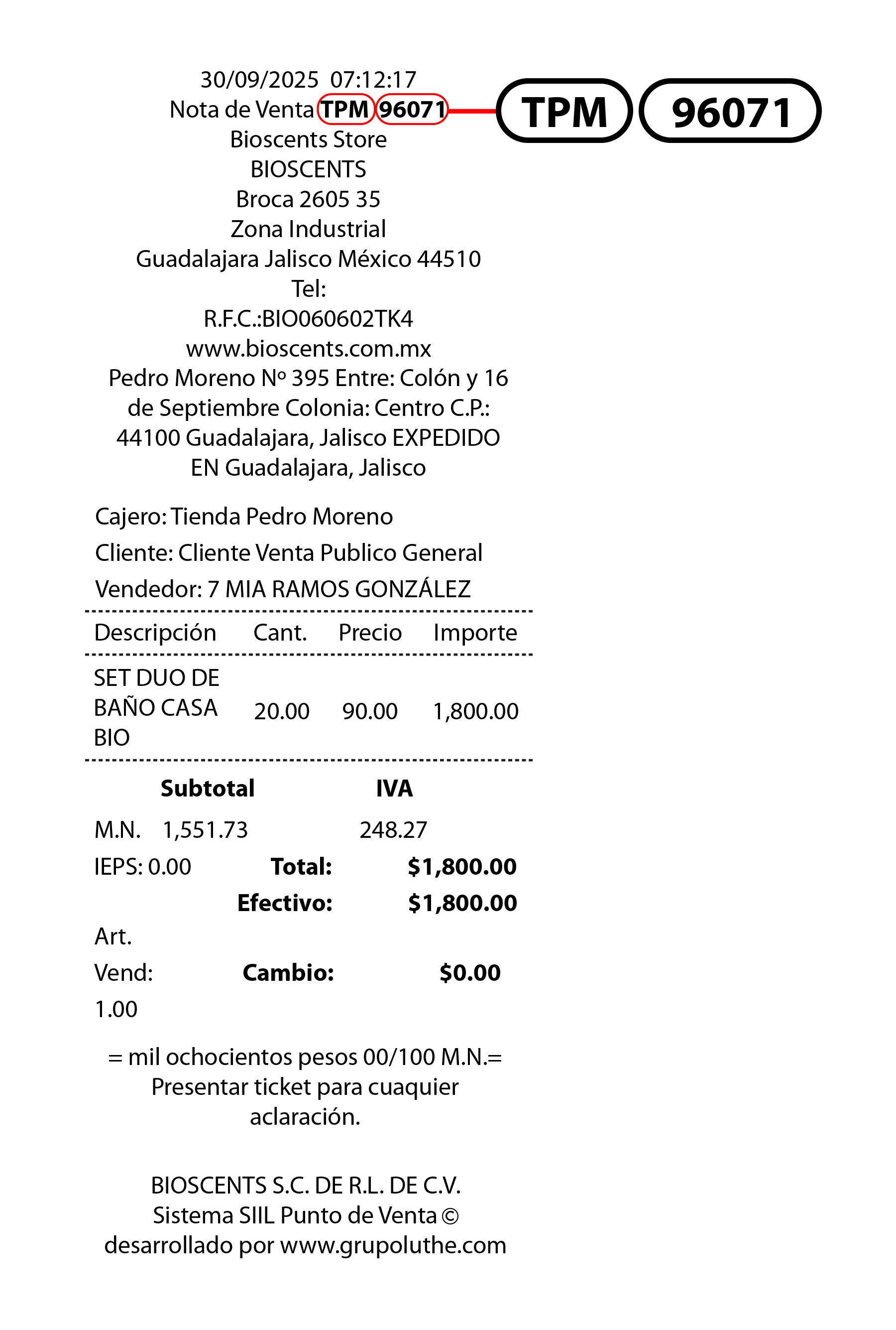 Ayuda Nota de Venta